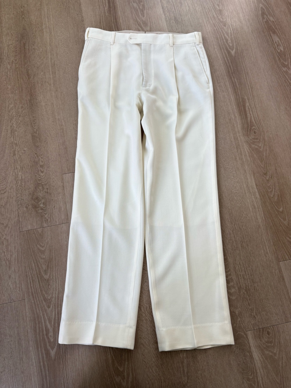 Men's White Stretch Dress Pants